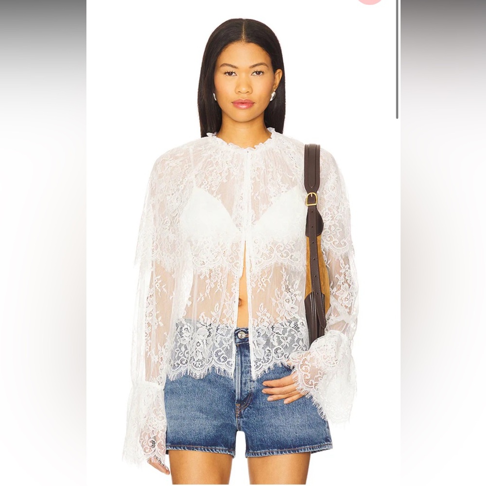 White Lace Winona Blouse